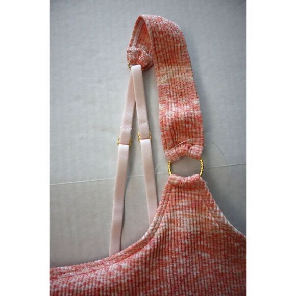 Aerie Women's Sz L Beach Peach Seamless Ring Longline Crop Top Bralette - Picture 3 of 16